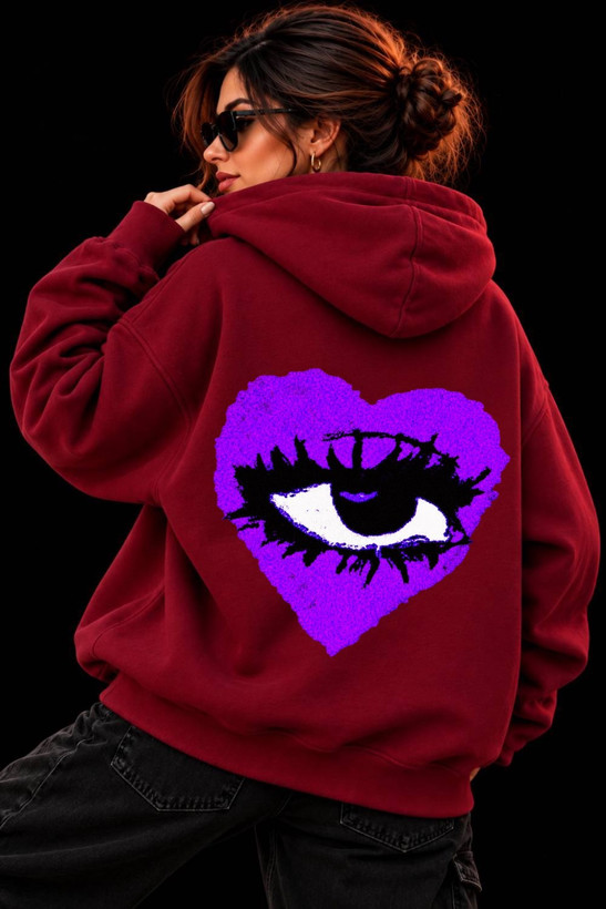 هودی پینترستی-جنس دورس 3 نخ کرکی -فری سایز مناسب 32 تا 48